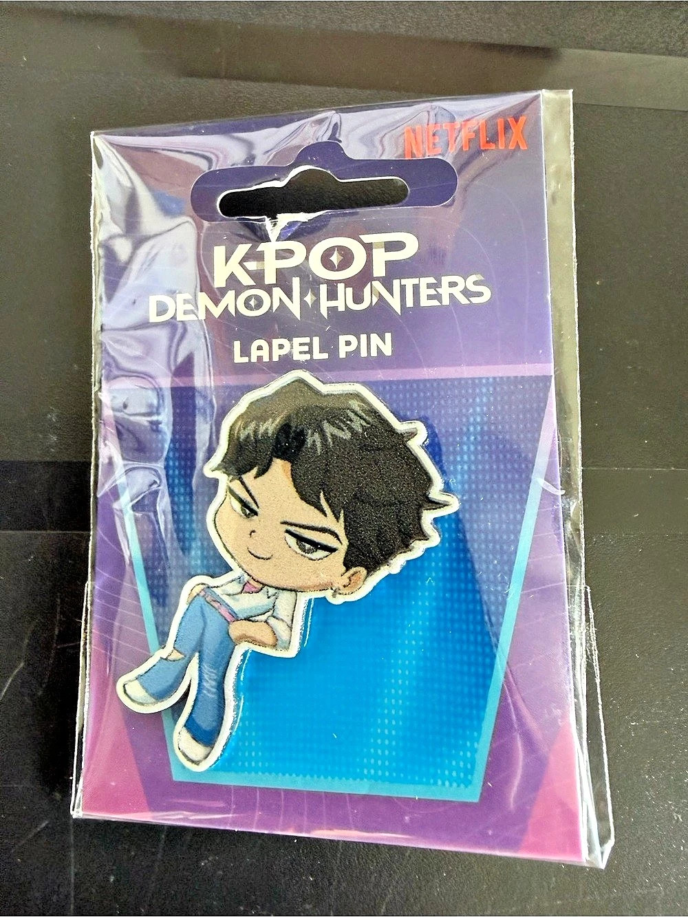 Netflix KPOP Demon Hunters Lapel Pin Lapel Pin Blue & Purple NWT 2 of 3